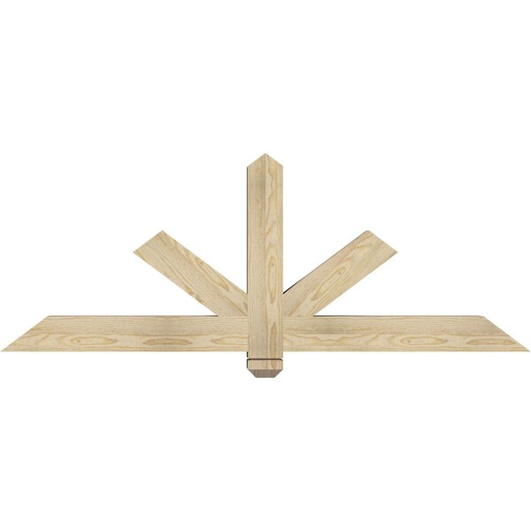 Ekena Millwork Kennewick Rough Sawn Timber Gable Bracket, Douglas Fir, 60"W x 22"H x 4"D x 4"F, 9/12 Pitch GBW060X22X0404KEN00RDF - main